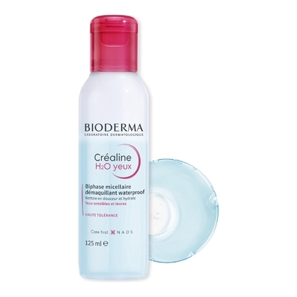 125ML BIODERMA CRÉALINE Démaquillant biphase micellaire, apaise, hydrate & renforce paupières et cils  1 of 3 