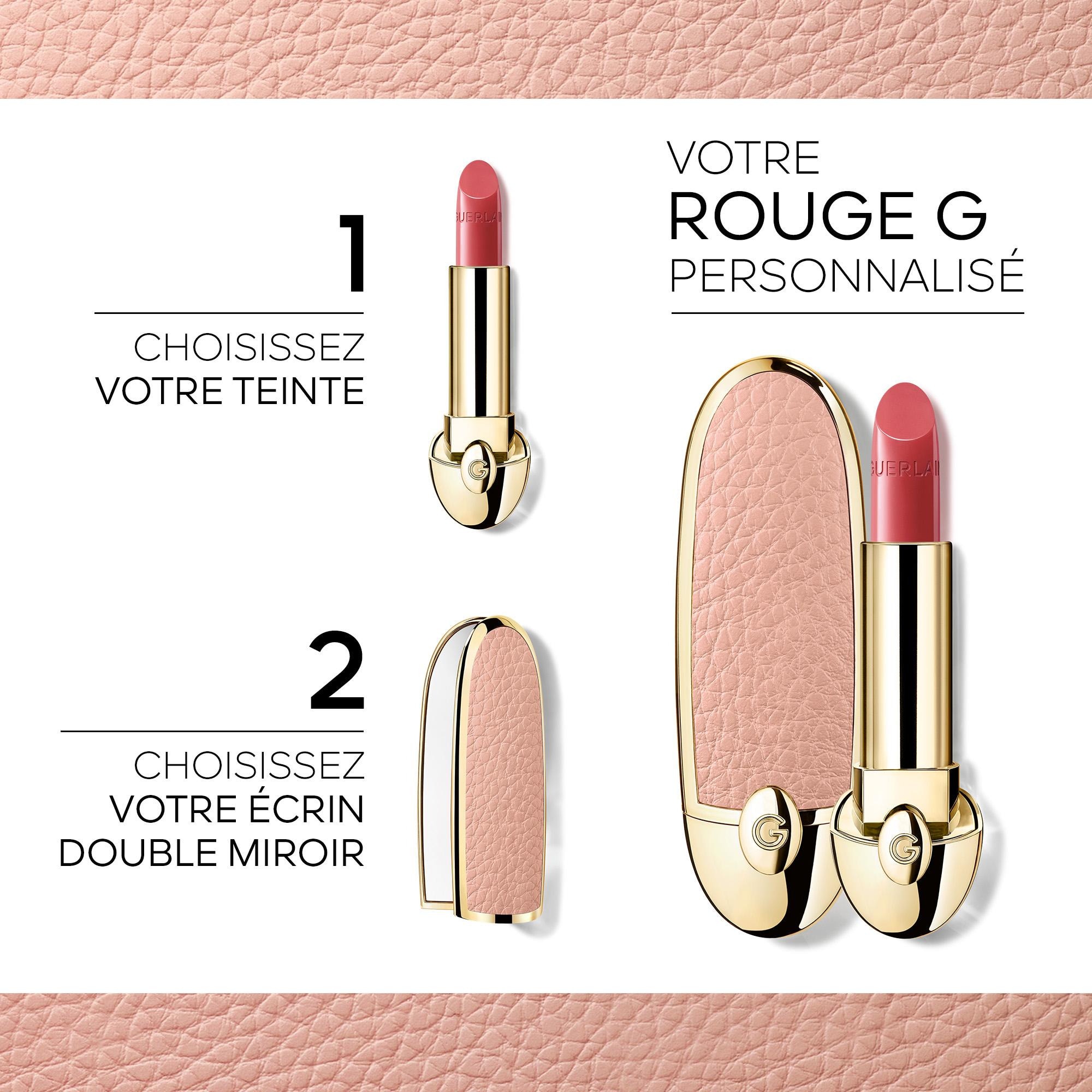  Guerlain ROUGE G L'écrin bijou double miroir - le rouge à lèvres soin personnalisable  1 of 4 