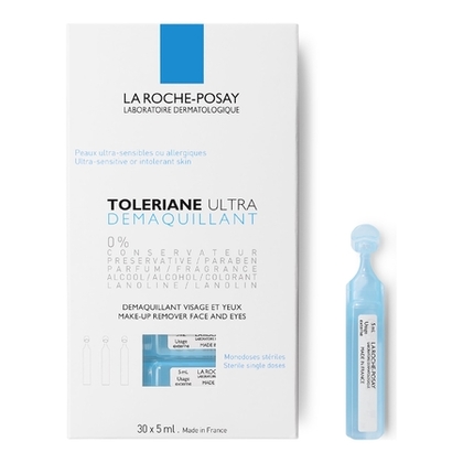 150ML LA ROCHE POSAY TOLERIANE ULTRA Démaquillant monodoses stériles peaux ultra-sensibles  1 of 4 