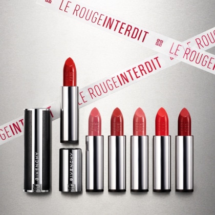  GIVENCHY LE ROUGE INTERDIT INTENSE SILK Rouge à lèvres fini soyeux couleur lumineuse - rechargeable  1 of 4 