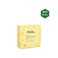 100G MELVITA SAVONS BIO Savon fleur de citronnier et miel de tilleul  1 of 2 