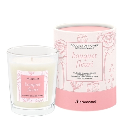  MARIONNAUD BOUGIE PARFUMEE Bouquet Fleuri - Pivoines et Baies Roses  1 of 4 