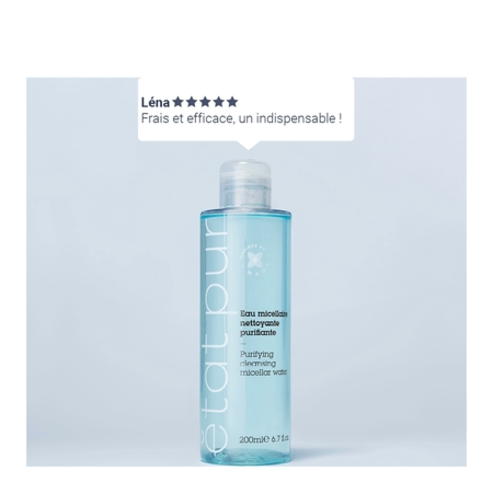 Eau micellaire démaquillante purifiante