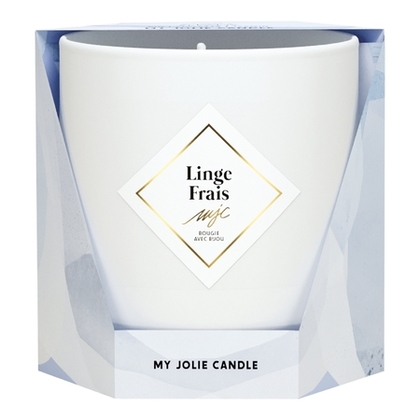  MY JOLIE CANDLE BOUGIE BIJOU Bougie bracelet or billes beige linge frais les essentielles  1 of 2 