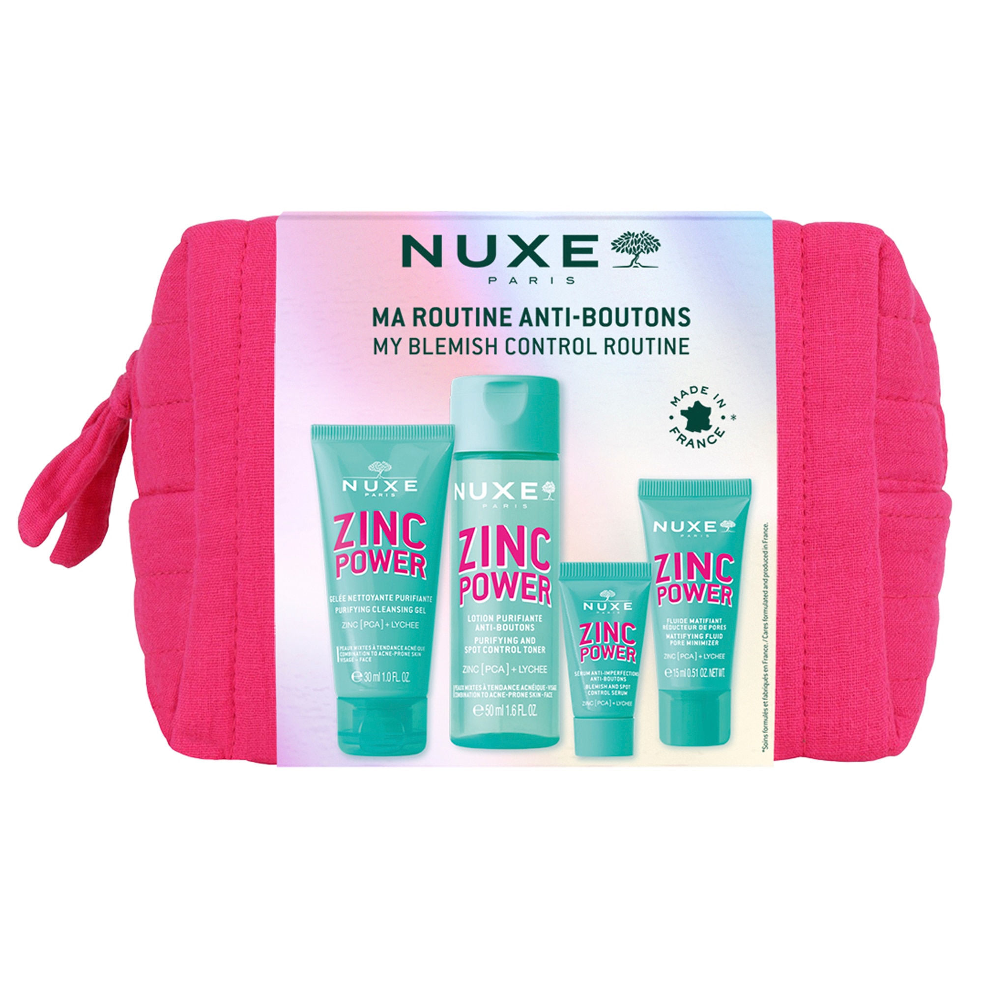 Nuxe - Zinc Power - Trousse Voyage - Ma Routine Anti- Boutons