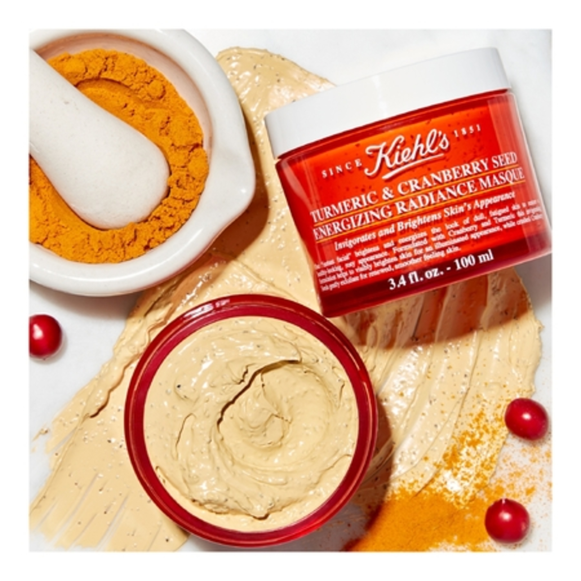 Masque exfoliant éclat instantané à base de curcuma & cranberry