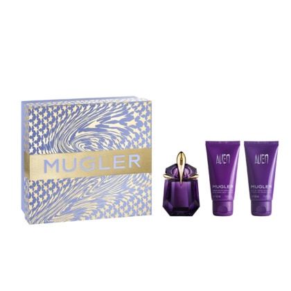 Mugler ALIEN Coffret eau de parfum rechargeable 30ml + lait pour le corps 50ml + gel douche 50ml 1 of 3
