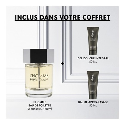 Yves Saint Laurent L'Homme Coffret Fête des Pères Eau de Toilette L’Homme, Gel Douche & Baume Après-Rasage - Parfum Homme YSL