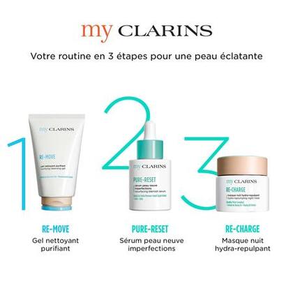 50mL Clarins RE-CHARGE Masque nuit hydra-repulpant  - toutes peaux  1 of 4 