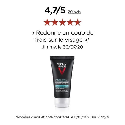 50mL VICHY HOMME V Gel hydratant visage à l'acide hyaluronique  1 of 4 