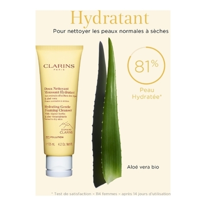 125ML Clarins SOINS DEMAQUILLANTS Doux nettoyant moussant hydratant peaux normales à sèches  1 of 4 