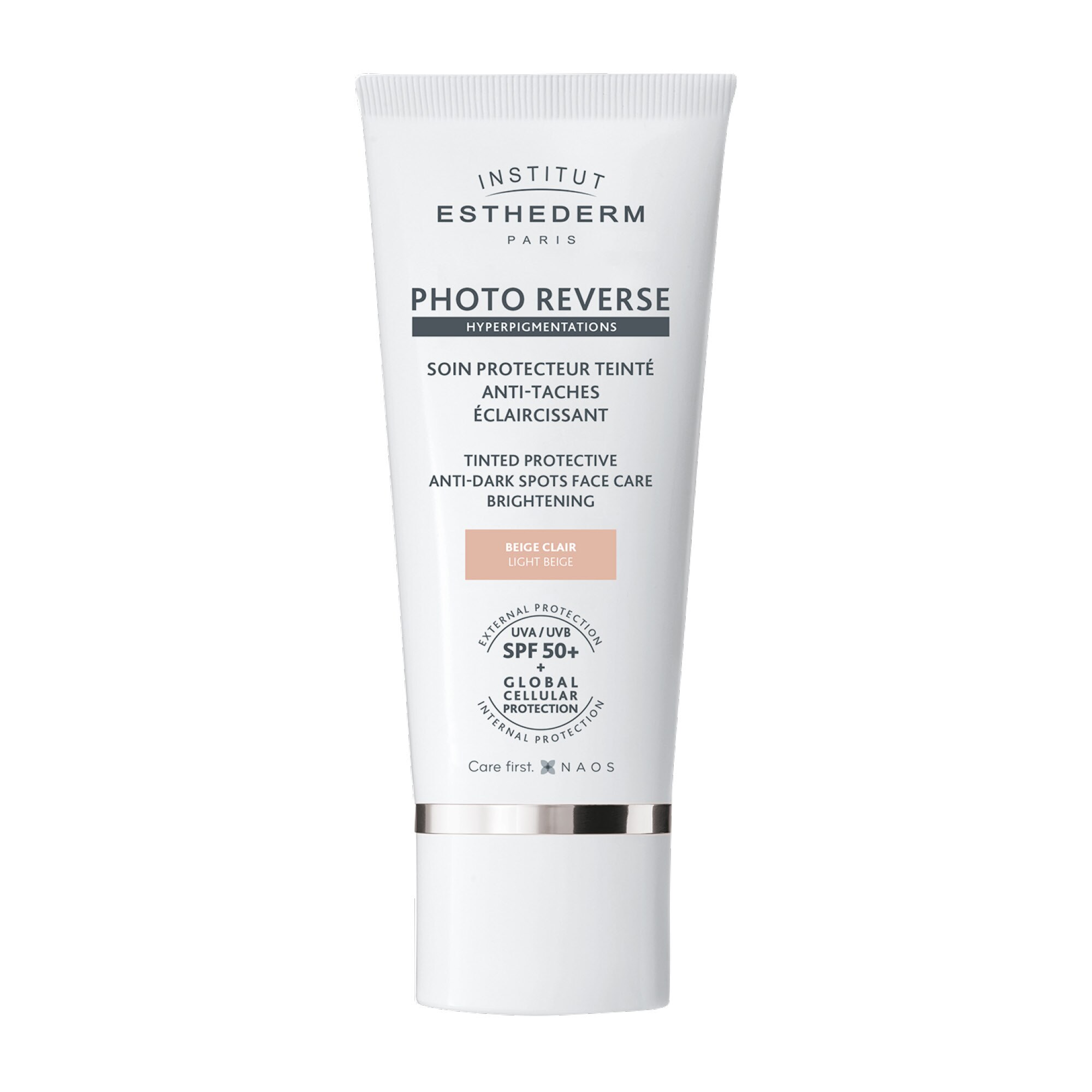 Institut Esthederm - Photo Reverse - Soin Protecteur Teinté Clair Anti-taches Spf50+ - 50ml