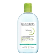 500ml BIODERMA SÉBIUM H2O Eau micellaire purifiante visage & yeux peaux mixtes à grasses  1 of 2 
