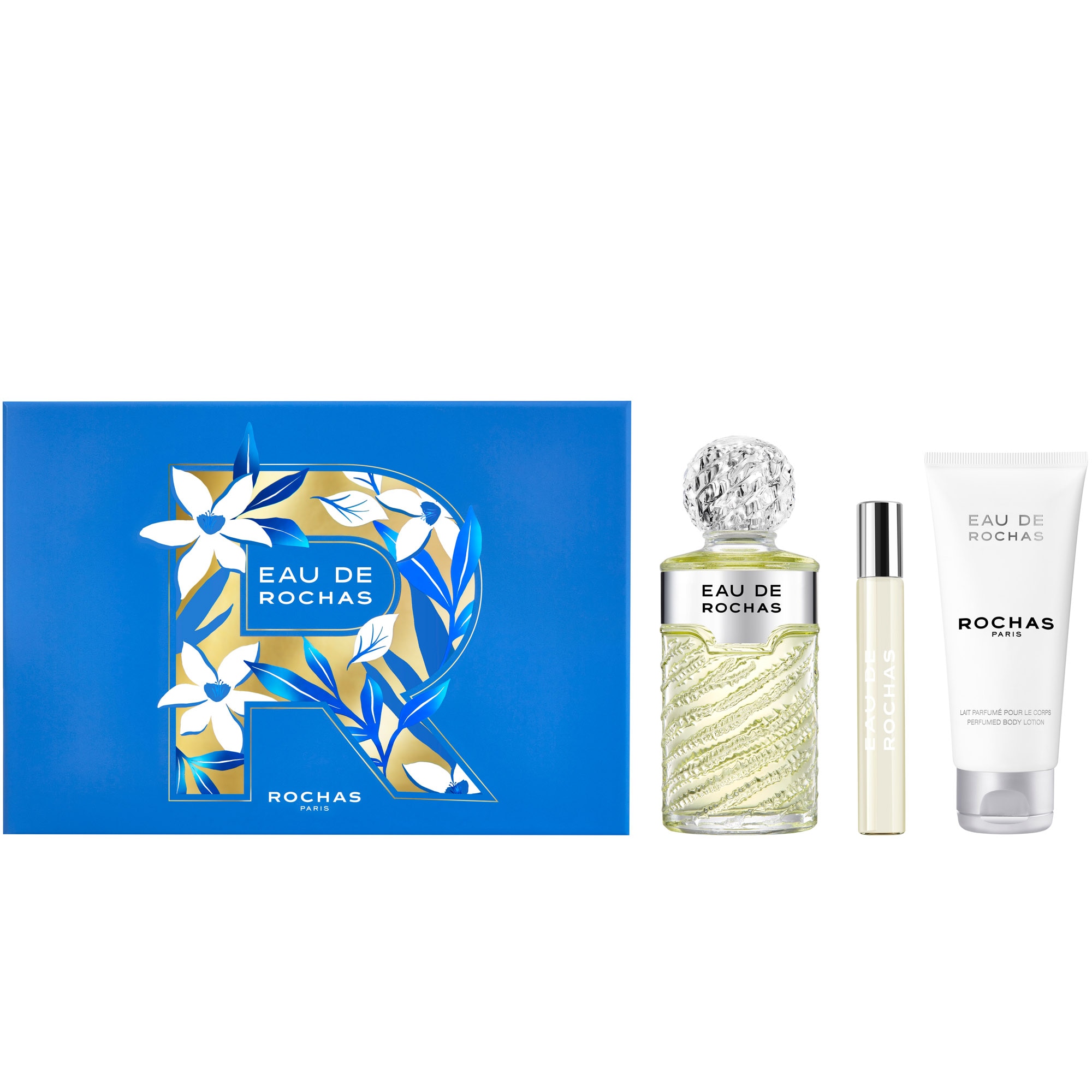 Rochas - Eau De Rochas - Coffret - Eau De Toilette + Lait Pour Le Corps + Vaporisateur Voyage