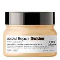 250ML L'ORÉAL PROFESSIONNEL ABSOLUT REPAIR Masque restructurant doré pour cheveux abîmés  1 of 2 