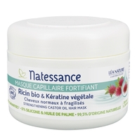 200ML Natessance RICIN BIO & KERATINE VEGETALE Masque capillaire fortifiant  1 of 2 