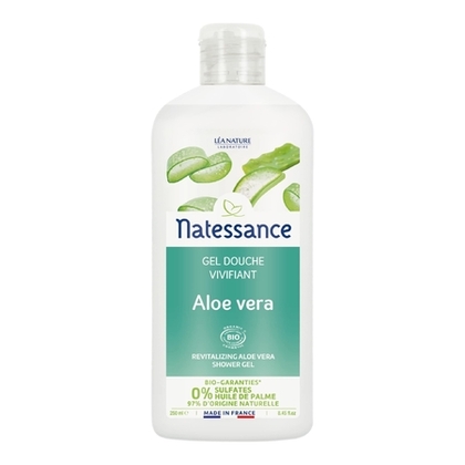 250ML Natessance DOUCHES BIO Gel douche - aloé vera vivifiant  1 of 2 