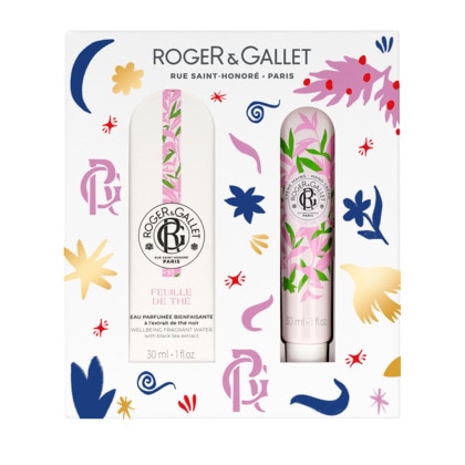  Roger & Gallet FEUILLE DE THÉ Coffret - eau parfumée + crème mains  1 of 1 