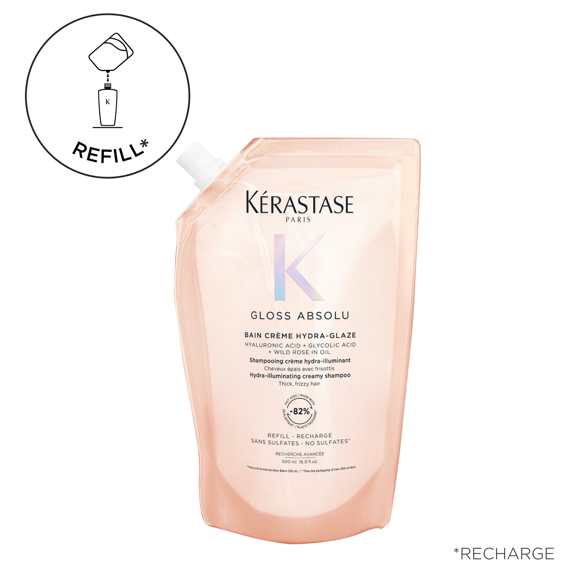 500ML KÉRASTASE GLOSS ABSOLU Bain hydra-illuminant - recharge 1 of 4