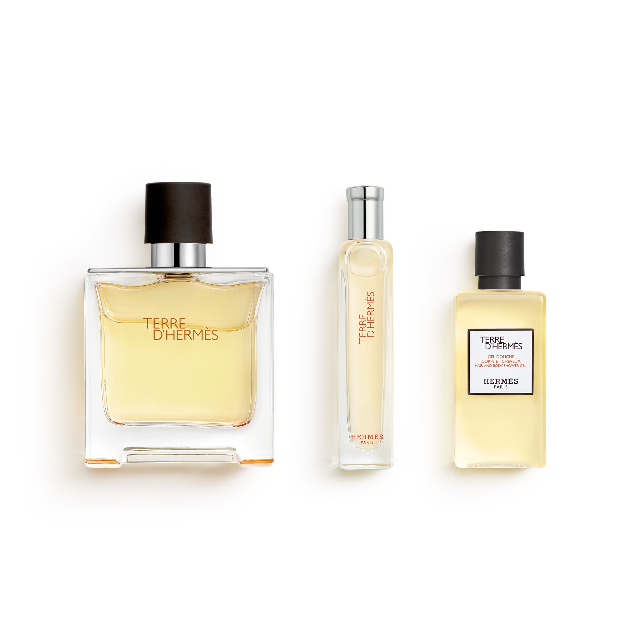  Hermès TERRE D'HERMÈS Coffret - parfum + format voayge + gel douche corps et cheveux  1 of 2 