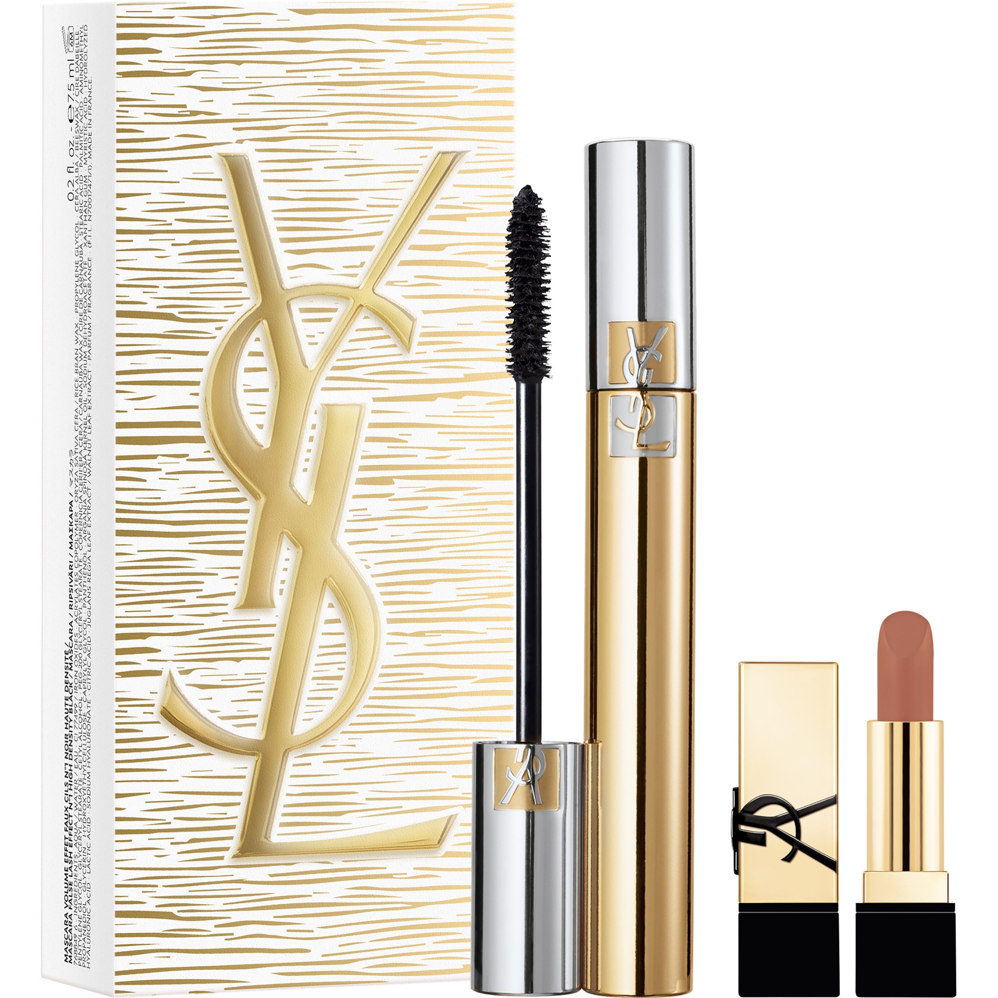 Yves Saint Laurent - Mvefc - Coffret Mascara Volume Effet Faux Cils + Mini Rouge Pur Couture Nude Muse