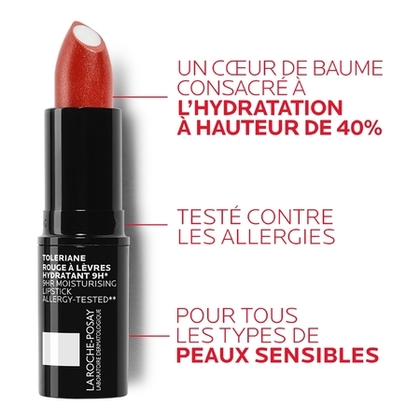  LA ROCHE POSAY TOLERIANE Rouge à lèvres hydratant 9h lèvres sensibles  1 of 2 