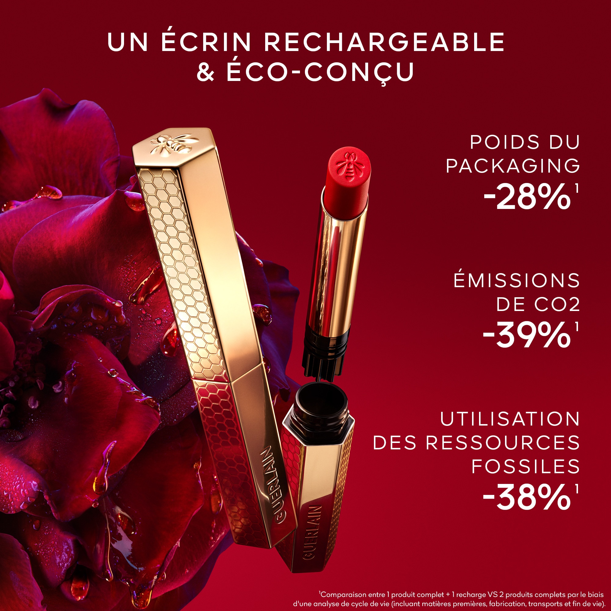  Guerlain KISSKISS Le rouge à lèvres intense au miel - recharge  1 of 3 