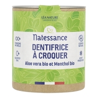 52G Natessance HYGIENE BUCCO DENTAIRE Dentifrice à croquer Aloe Vera et Menthol  1 of 2 