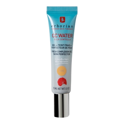 Erborian - Cc Water À La Centella Asiatica - Gel "teint Frais" Perfecteur De Peau - Doré - 15ml