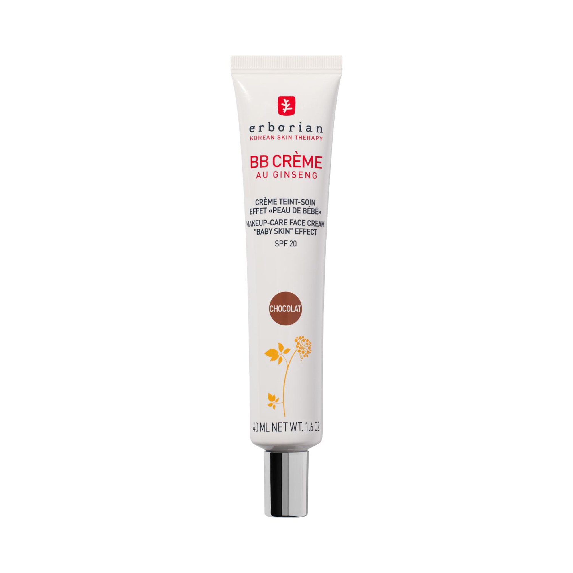 Erborian - Bb Creme Au Ginseng - Crème De Teint-soin 5-en-1 Pour Le Visage Effet 'peau De Bébé' - Chocolat - 40ml