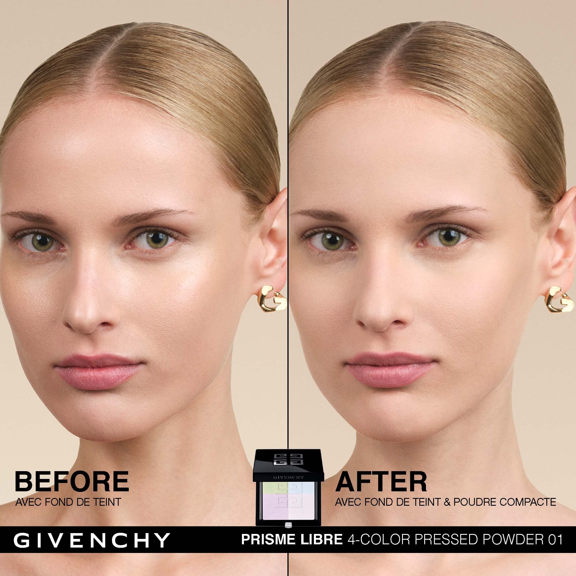 Poudre compacte fixatrice, matifiante et floutante