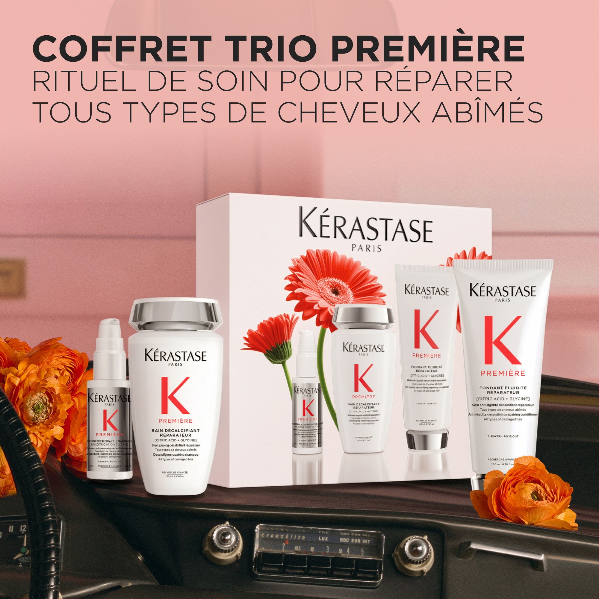  KÉRASTASE PREMIERE Coffret - trio traitement pré-shampoing, shampoing + soin pour cheveux abîmés  1 of 4 