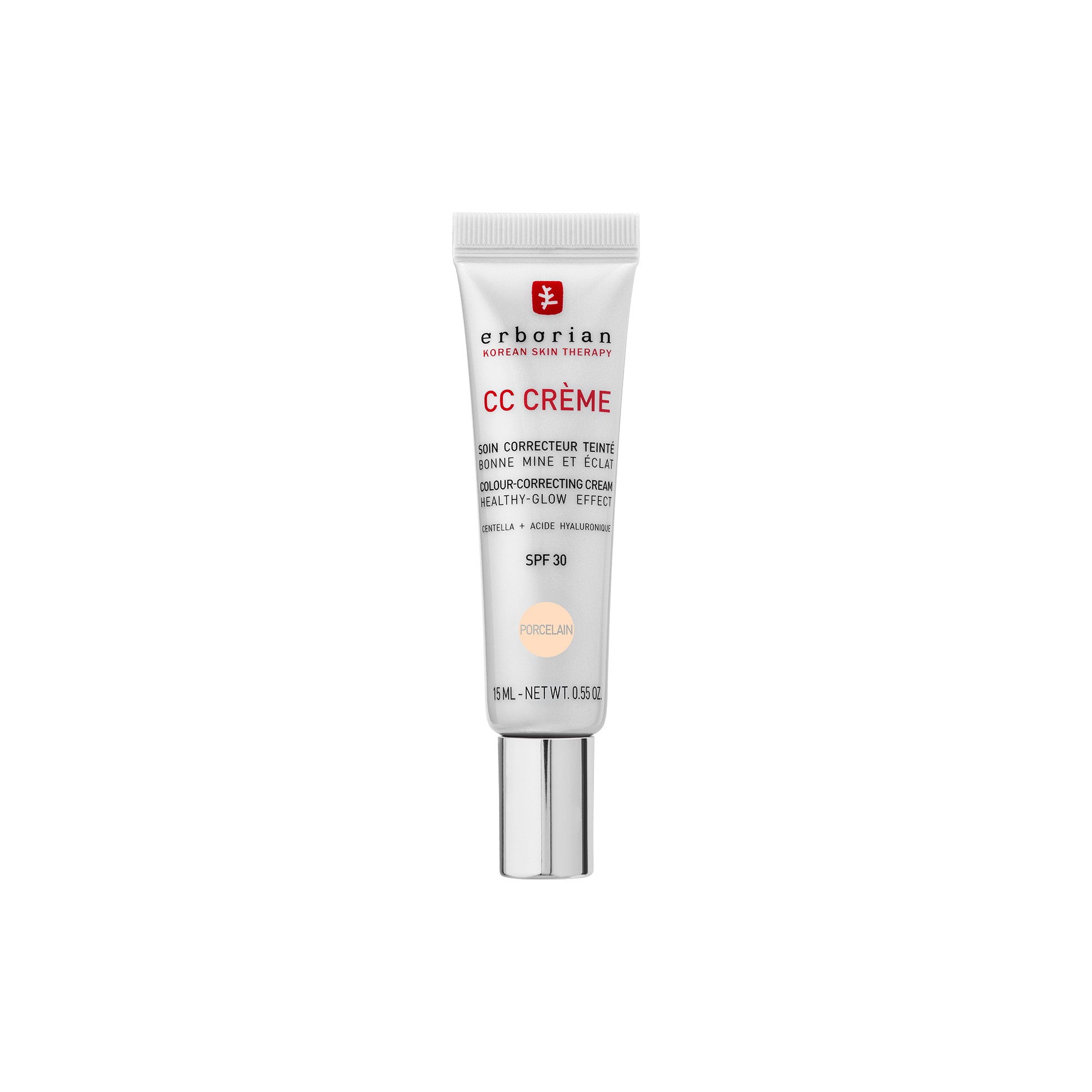 Erborian - Cc Creme - Soin Correcteur Teinté - Bonne Mine & Éclat - Porcelaine - 15ml