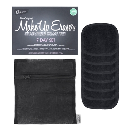 7PIECES MAKE UP ERASER CHIC BLACK Kit de 7 serviettes démaquillantes réutilisables  1 of 1 