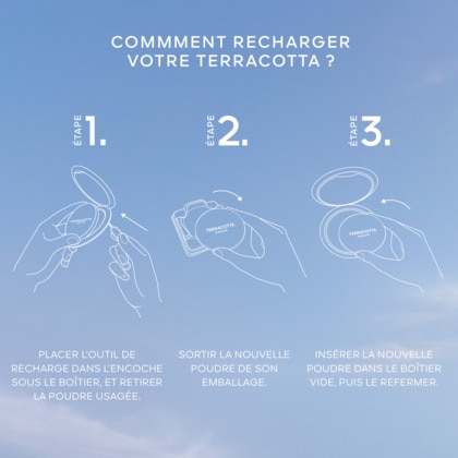 Terracotta - la poudre bronzante 96% d'ingrédients d'origine naturelle - recharge