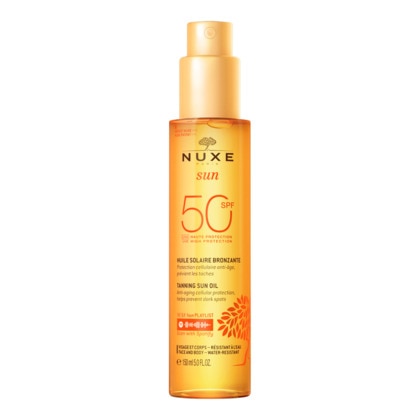 150ml Nuxe SUN Huile bronzante visage & corps haute protection spf50  1 of 4 