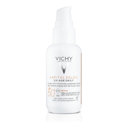 40ML VICHY CAPITAL SOLEIL Fluide anti-photoviellissement teinté SPF50+ visage  1 of 1 Fluide anti-photoviellissement teinté SPF50+ visage