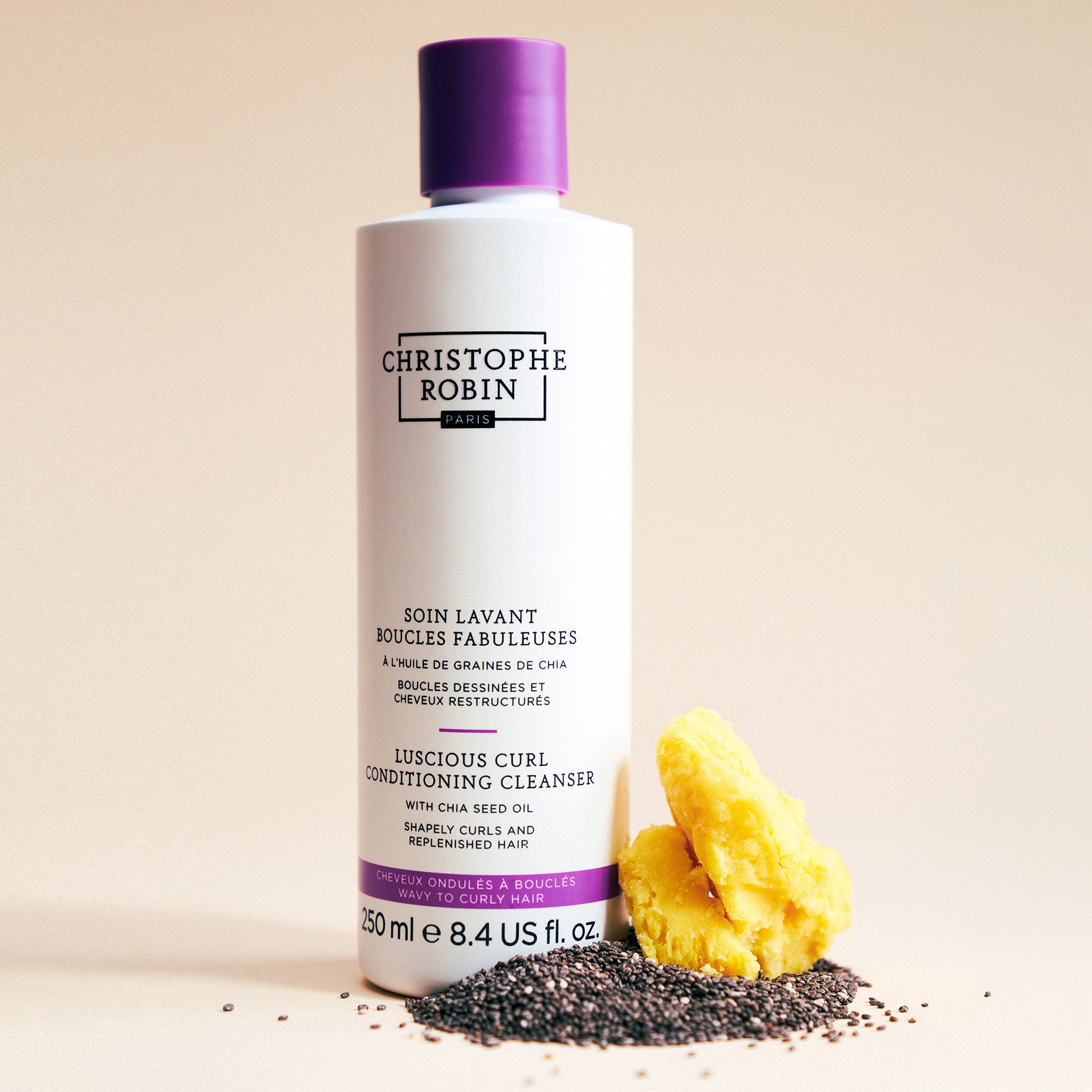 Soin lavant boucles fabuleuses à l'huile de graines de chia