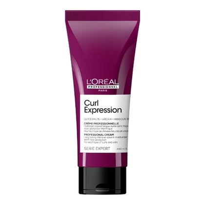 200mL L'ORÉAL PROFESSIONNEL SERIE EXPERT CURL EXPRESSION Crème hydratation intense longue durée sans rinçage avec protection thermique  1 of 4 