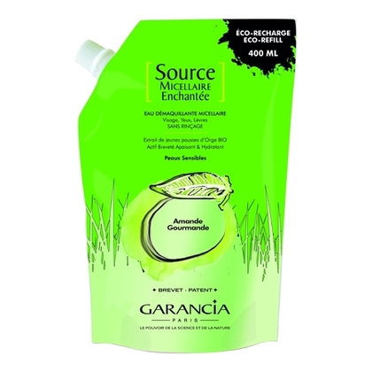 400ML GARANCIA SOURCE MICELLAIRE ENCHANTEE Recharge eau démaquillante micellaire visage, yeux et lèvres sans rinçage Amande Gourmande  1 of 1 