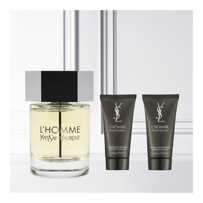 Yves Saint Laurent L'Homme Coffret Fête des Pères Eau de Toilette L’Homme, Gel Douche & Baume Après-Rasage - Parfum Homme YSL