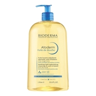 1000G BIODERMA ATODERM Huile de douche visage et corps, soin lavant apaisant peaux sensibles  1 of 2 