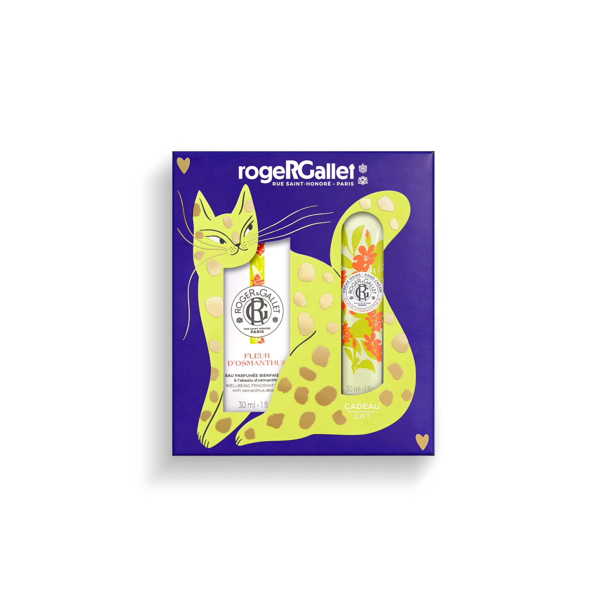 Roger & Gallet FLEUR D'OSMANTHUS Coffret - eau parfumée bienfaisante et crème mains 1 of 1 Coffret - eau parfumée bienfaisante et crème mains