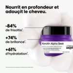 250ML L'ORÉAL PROFESSIONNEL KERATIN ALPHA SLEEK Masque disciplinant  2 of 4 Masque disciplinant