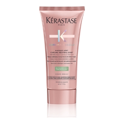 150ML KÉRASTASE CHROMA ABSOLU Masque vert neutralisant sublimateur de brun foncé anti-reflets rouges  1 of 4 