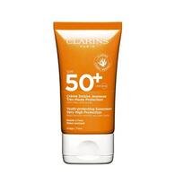 50mL Clarins SOLAIRE Crème solaire jeunesse très haute protection visage SPF 50+  1 of 2 