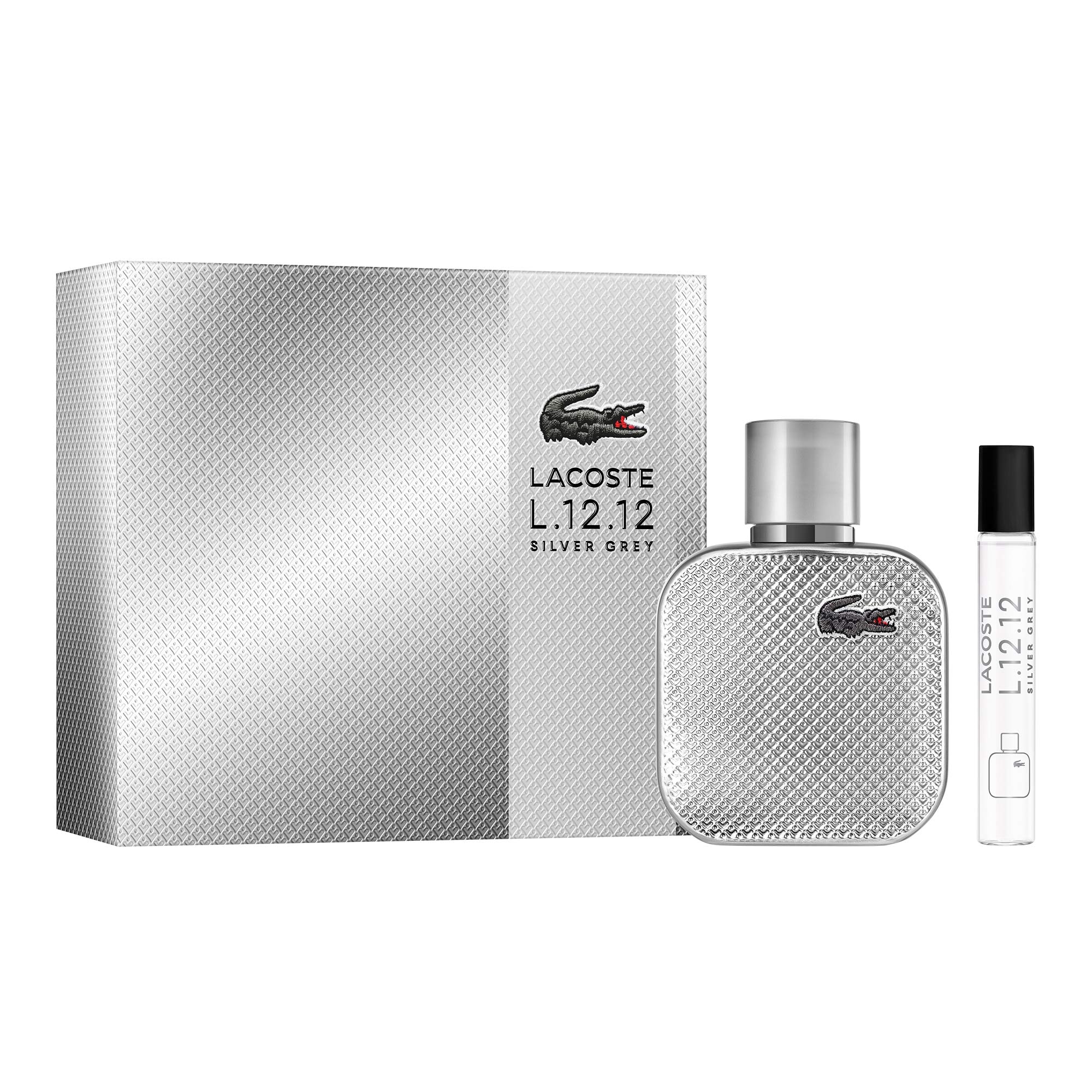 Lacoste - L.12.12 Silver Grey - Coffret Eau De Parfum + Vaporisateur Voyage