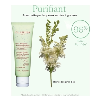 125ML Clarins SOINS DEMAQUILLANTS Doux nettoyant moussant purifiant peaux mixtes à grasses  1 of 4 