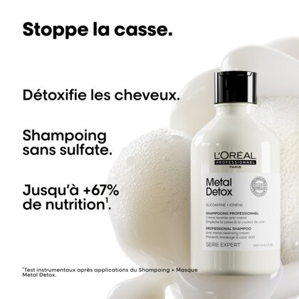 Shampooing professionnel crème lavante anti-métal
