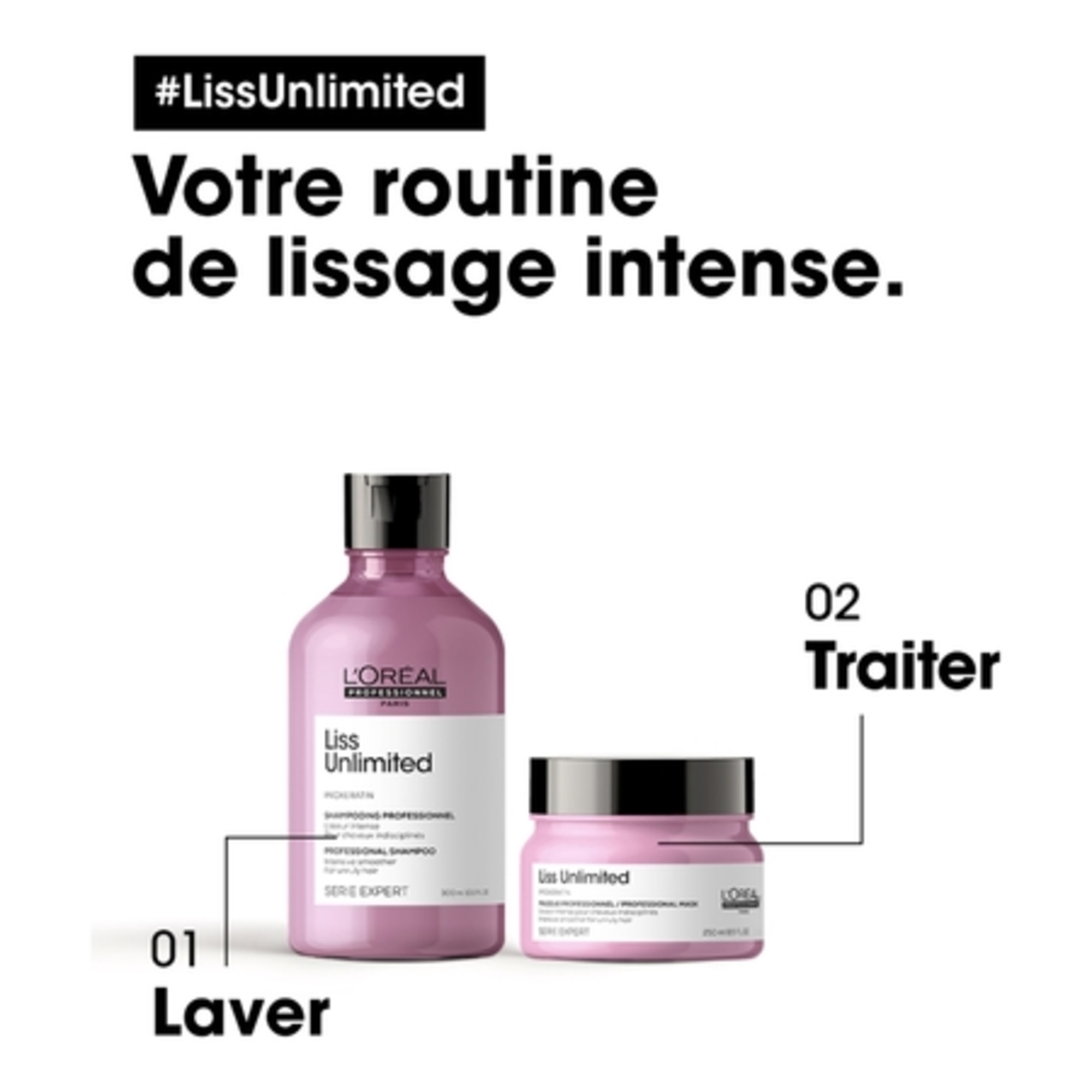 Shampoing pour cheveux indisciplinés ou lissés